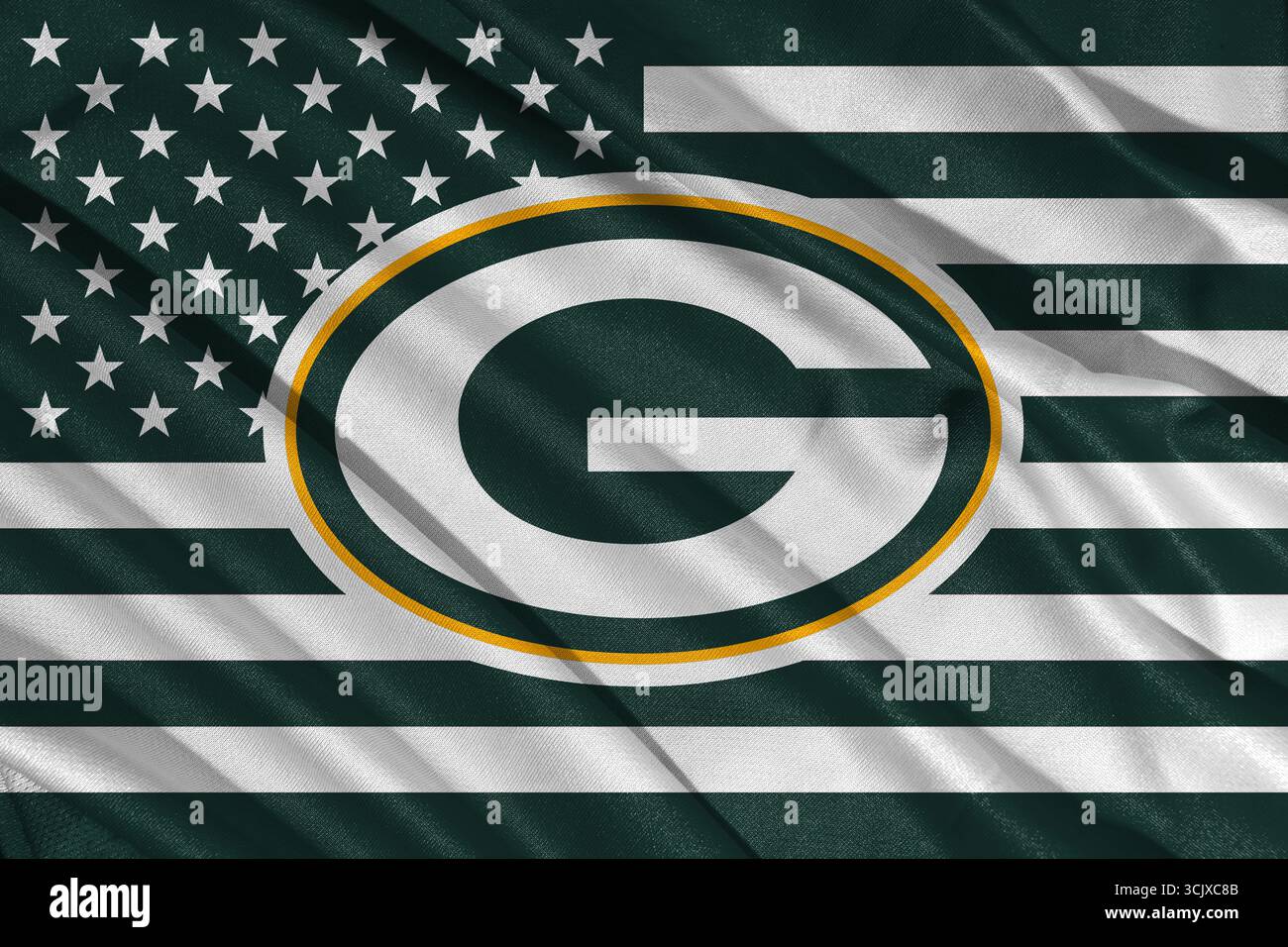 Pringsewu, Lampung ; 9 septembre 2025 ; le logo Green Bay Packers est membre de la National Football Conference North. NFL États-Unis. Banque D'Images