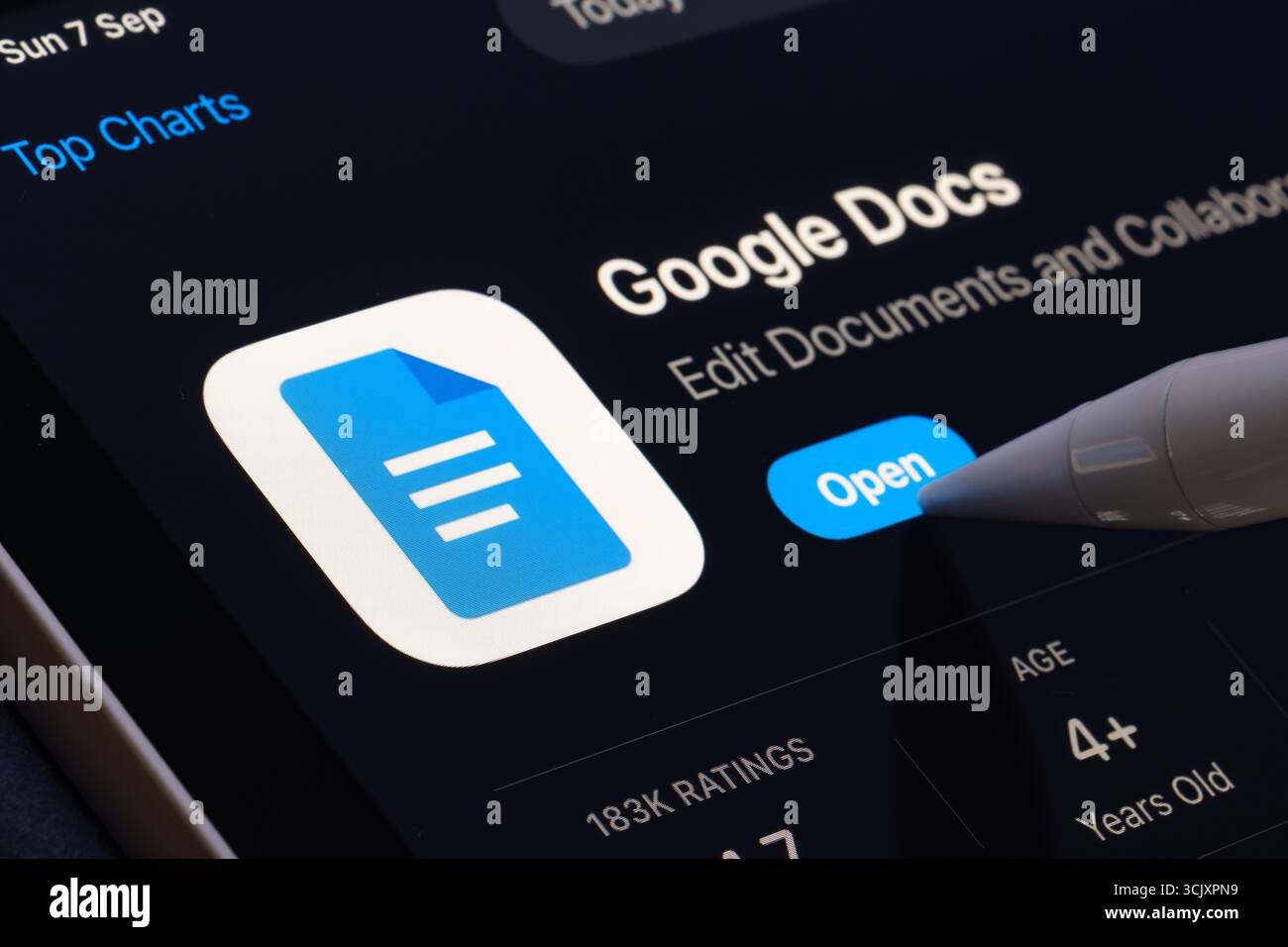 Application Google Docs Banque D'Images
