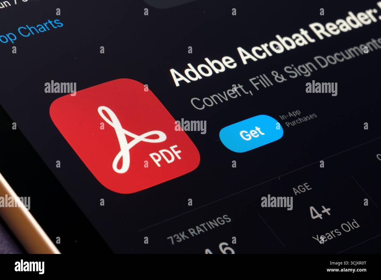 Application Adobe Acrobat Reader Banque D'Images