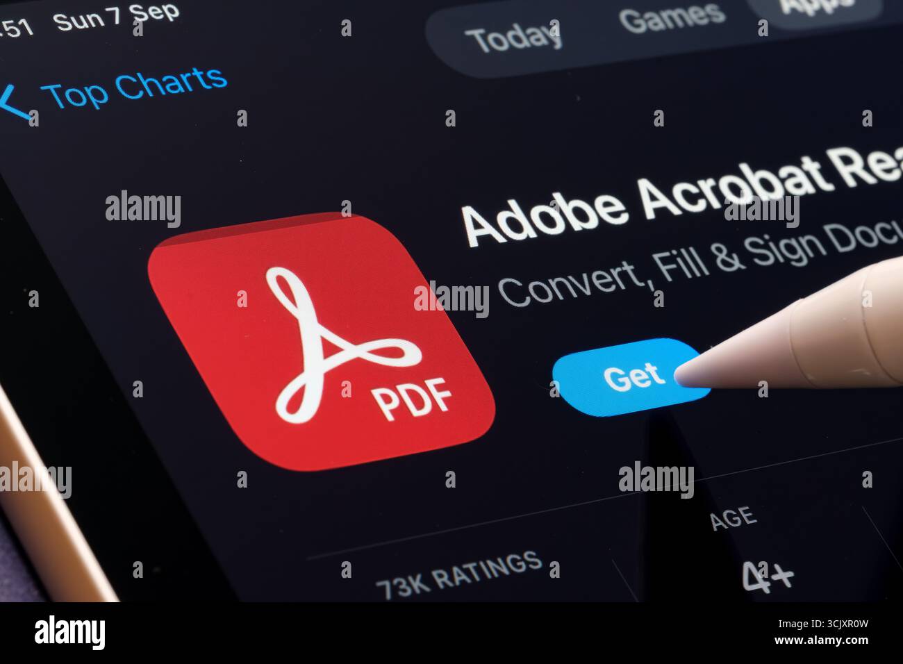 Application Adobe Acrobat Reader Banque D'Images
