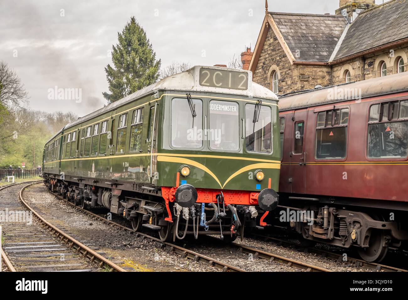 Class 108 Diesel multiple Unit M52064, Highley, Shropshire, Angleterre, Royaume-Uni Banque D'Images