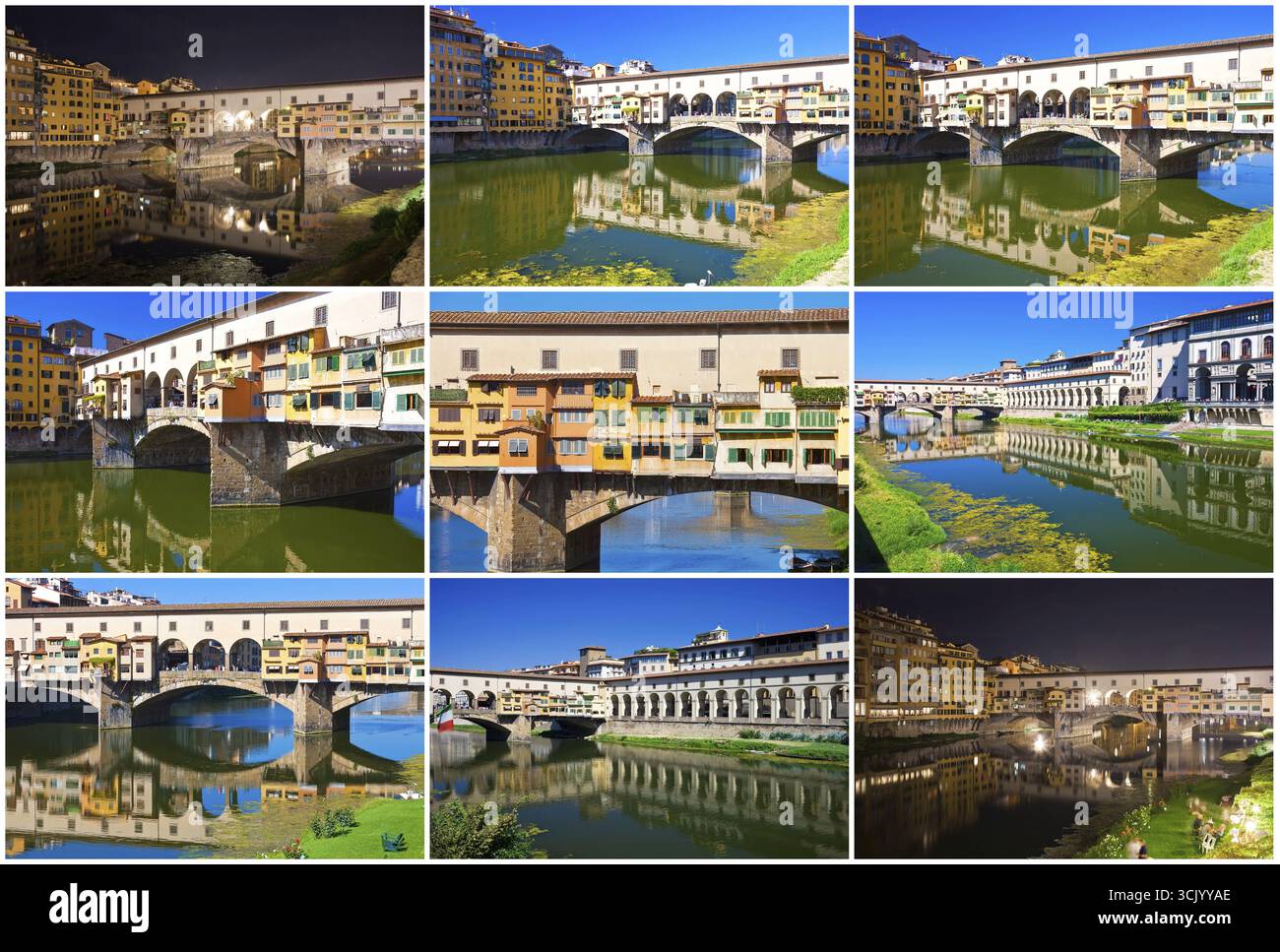 Vieux pont - Ponte Vecchio à Florence, Toscane, Italie Banque D'Images