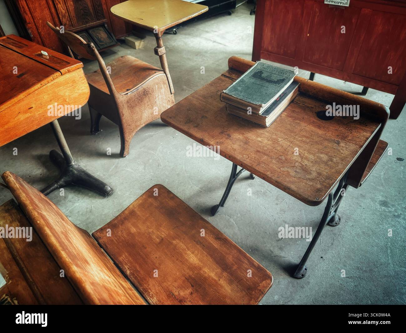 Salle de classe vintage Banque D'Images