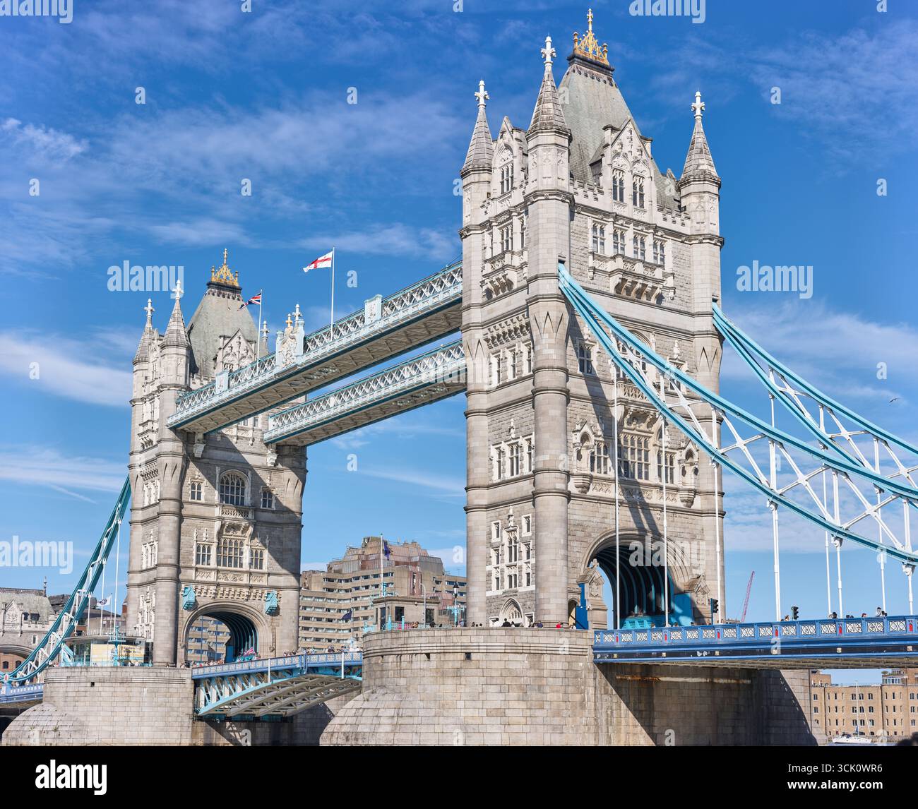 Tower Bridge sur la Tamise, Londres, Angleterre. Banque D'Images