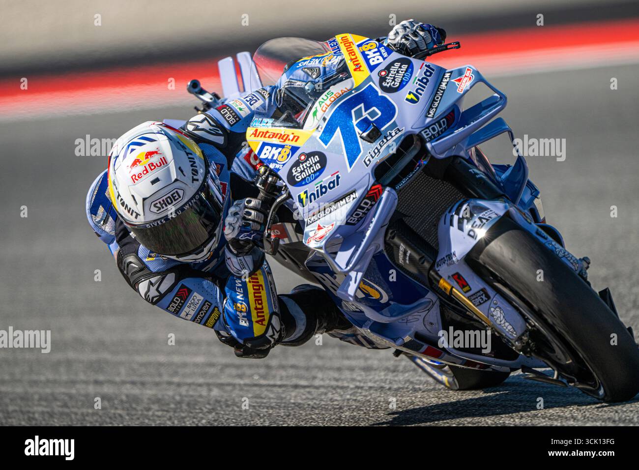 Barcelone, Espagne. Circuit de Barcelona Catalunya. 6 septembre 2025 qualification. Moto GP Alex Marquez (73) de Gresini Racing MotoGP™ lors de la qualification MotoGP Gran Premi Monster Energy de Catalunya.qualification MotoGP 5-6-7 septembre 2025, au circuit de Barcelona-Catalunya à Barcelone, Espagne. Banque D'Images