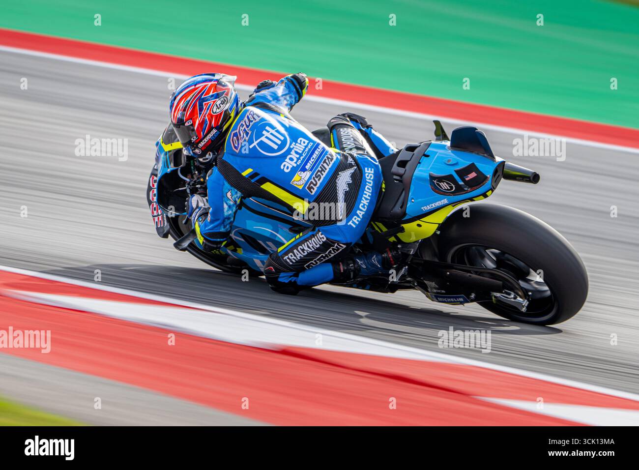 Barcelone, Espagne. Circuit de Barcelona Catalunya. 07 septembre 2025 jour de la course. Moto GP ai Ogura (79) de Trackhouse MotoGP Team lors du MotoGP Gran Premi Monster Energy de Catalunya.MotoGP 5-6-7 Sep 2025, au circuit de Barcelona-Catalunya à Barcelone, Espagne. Banque D'Images
