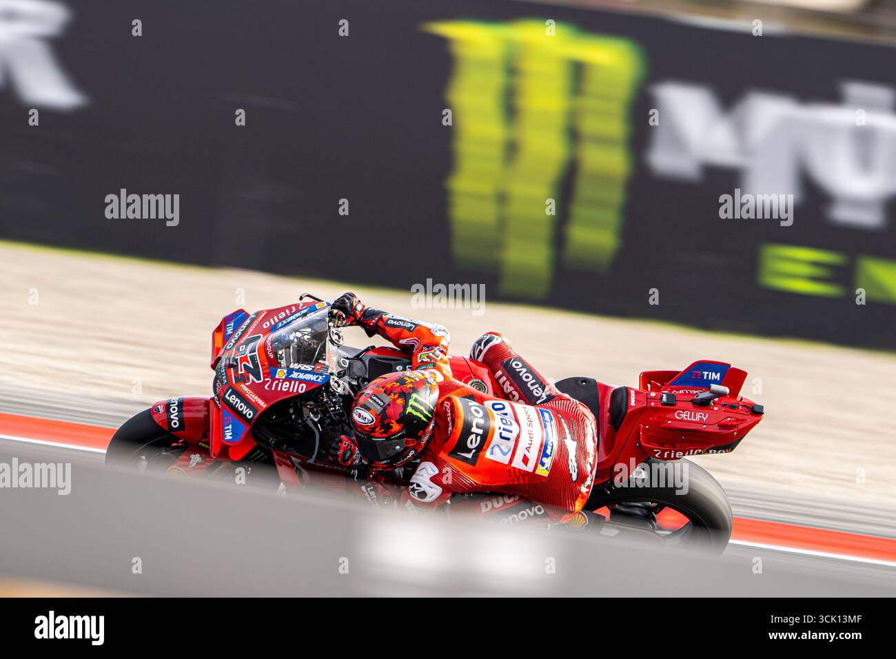 Barcelone, Espagne. Circuit de Barcelona Catalunya. 07 septembre 2025 jour de la course. Moto GP Francesco Bagnaia (63) de Ducati Lenovo Team lors du MotoGP Gran Premi Monster Energy de Catalunya.MotoGP 5-6-7 Sep 2025, au circuit de Barcelona-Catalunya à Barcelone, Espagne. Banque D'Images