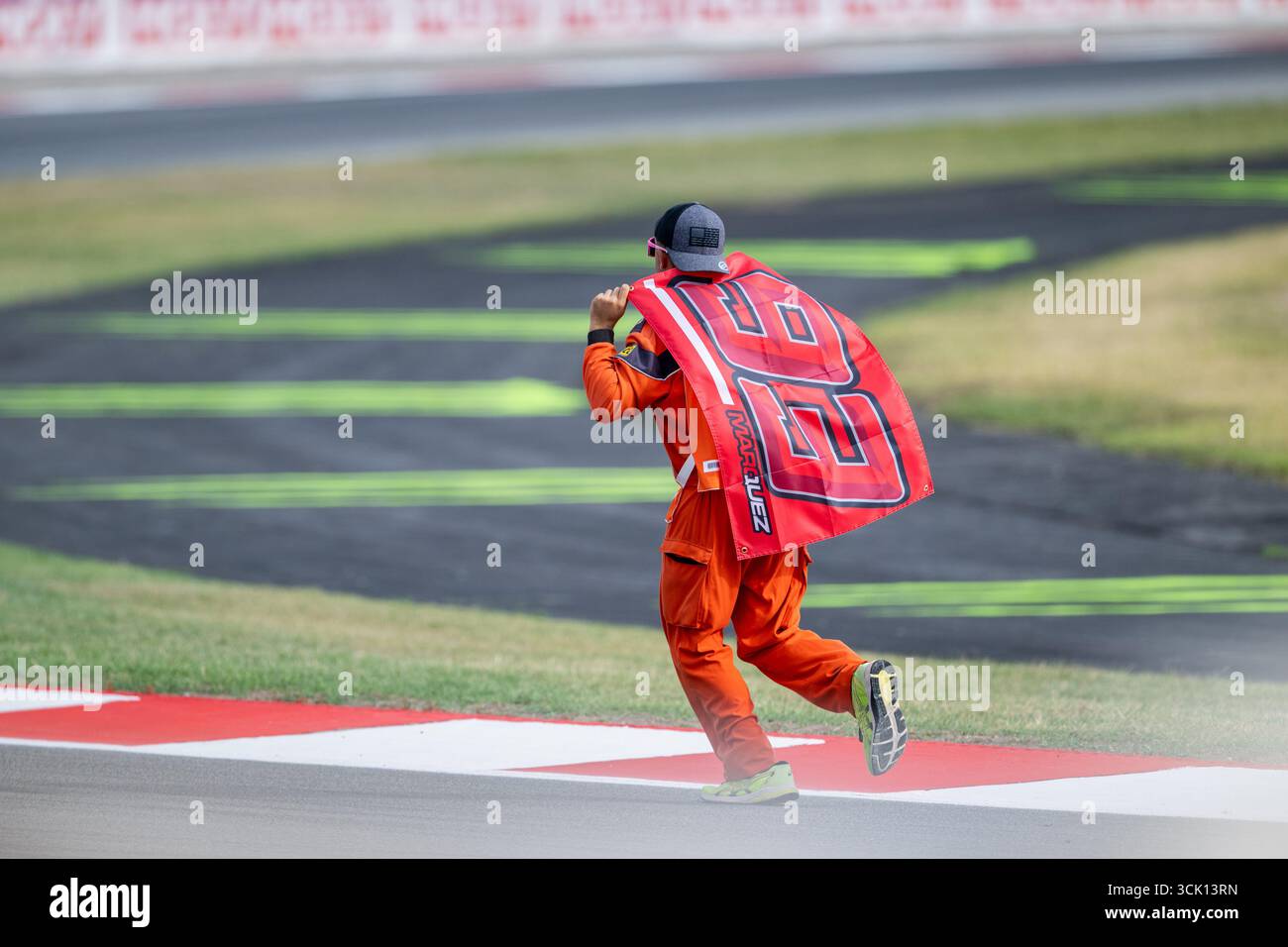 Barcelone, Espagne. Circuit de Barcelona Catalunya. 07 septembre 2025 jour de la course. Moto GP Race Day Marc Marquez supporter pendant le MotoGP Gran Premi Monster Energy de Catalunya.MotoGP 5-6-7 Sep 2025, au circuit de Barcelona-Catalunya à Barcelone, Espagne. Banque D'Images