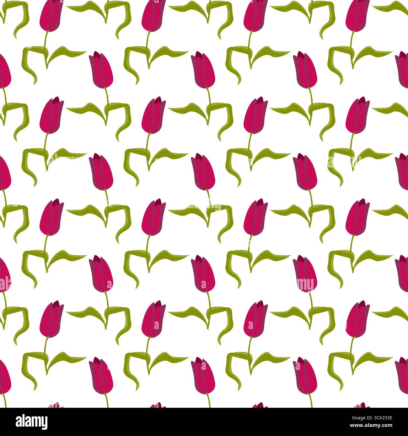 Tulipes rouges dans le style de bande dessinée. Fleurs printanières mignonnes. Motif sans couture. Illustration vectorielle. Illustration de Vecteur Tulipes rouges dans le style de bande dessinée. Fleurs printanières mignonnes. Motif sans couture. Illustration vectorielle. Illustration de Vecteur