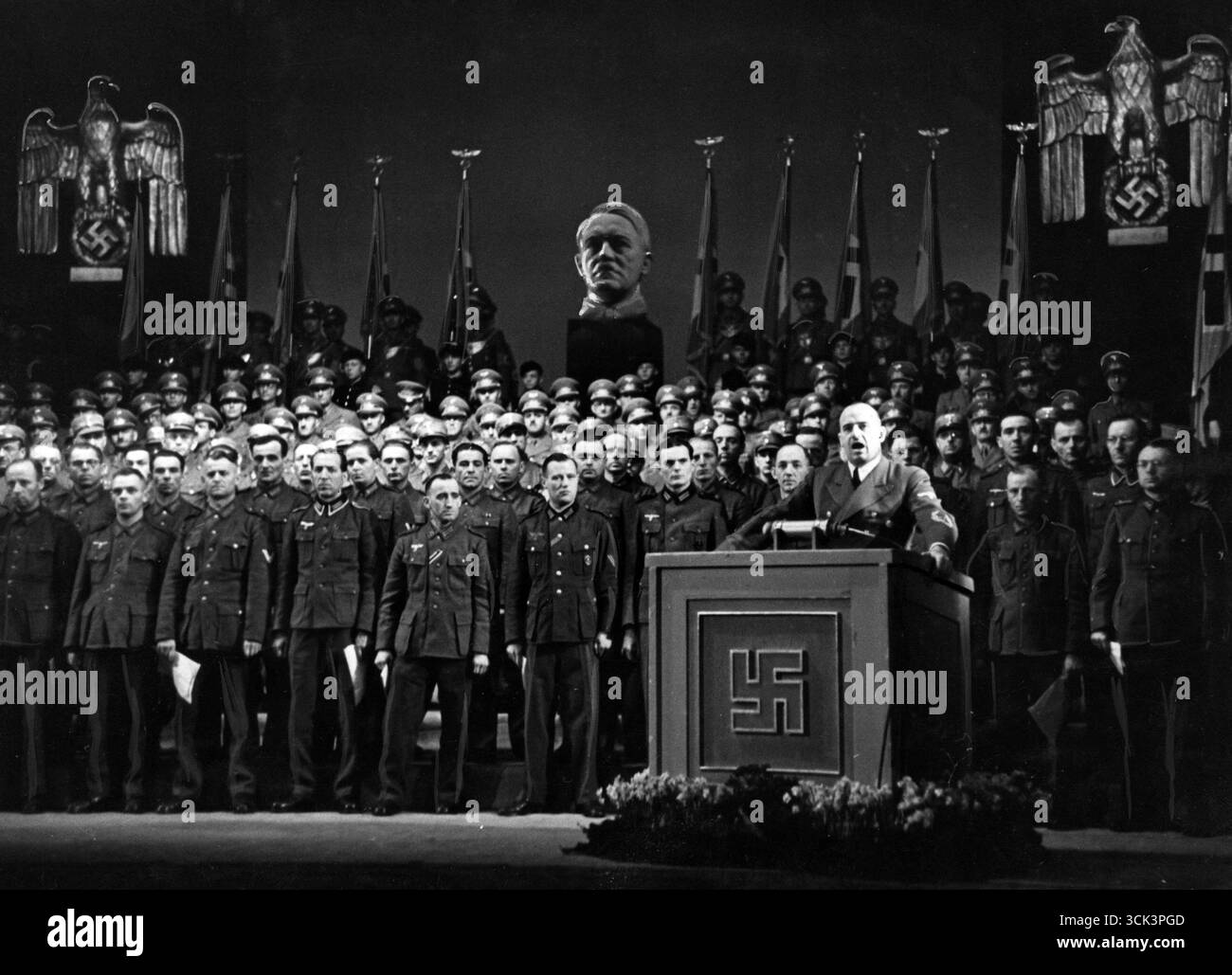 Rencontre nazie – Cracovie. Célébration de l'anniversaire de la naissance d'Adolf Hitler, 1944 Banque D'Images