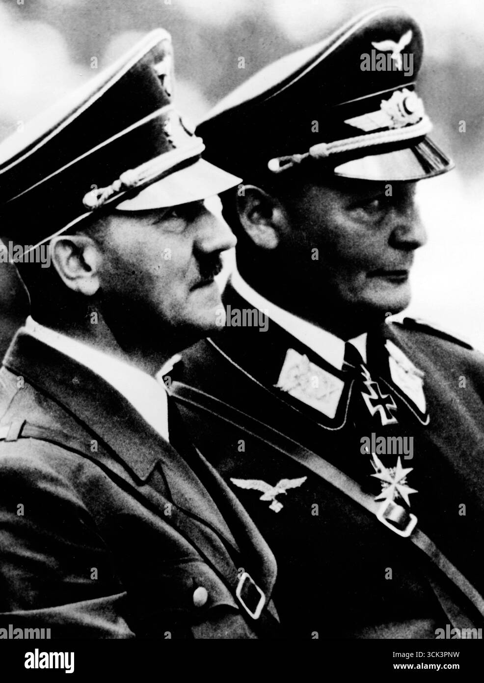 Seconde Guerre mondiale – dirigeants nazis, Adolf Hitler et Hermann Goring en 1940 Banque D'Images