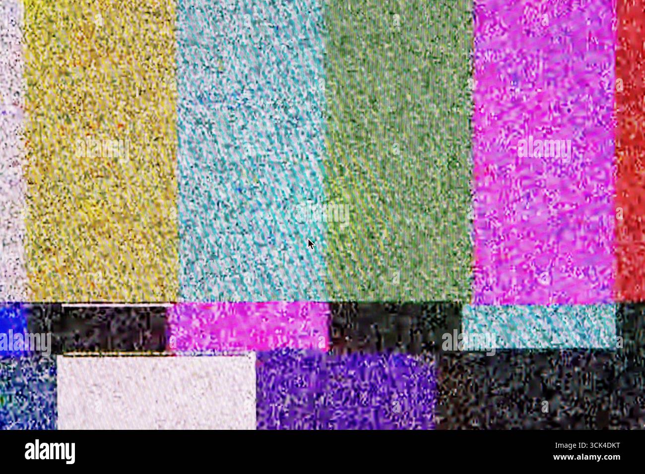 Signal de test TV et statique Banque D'Images