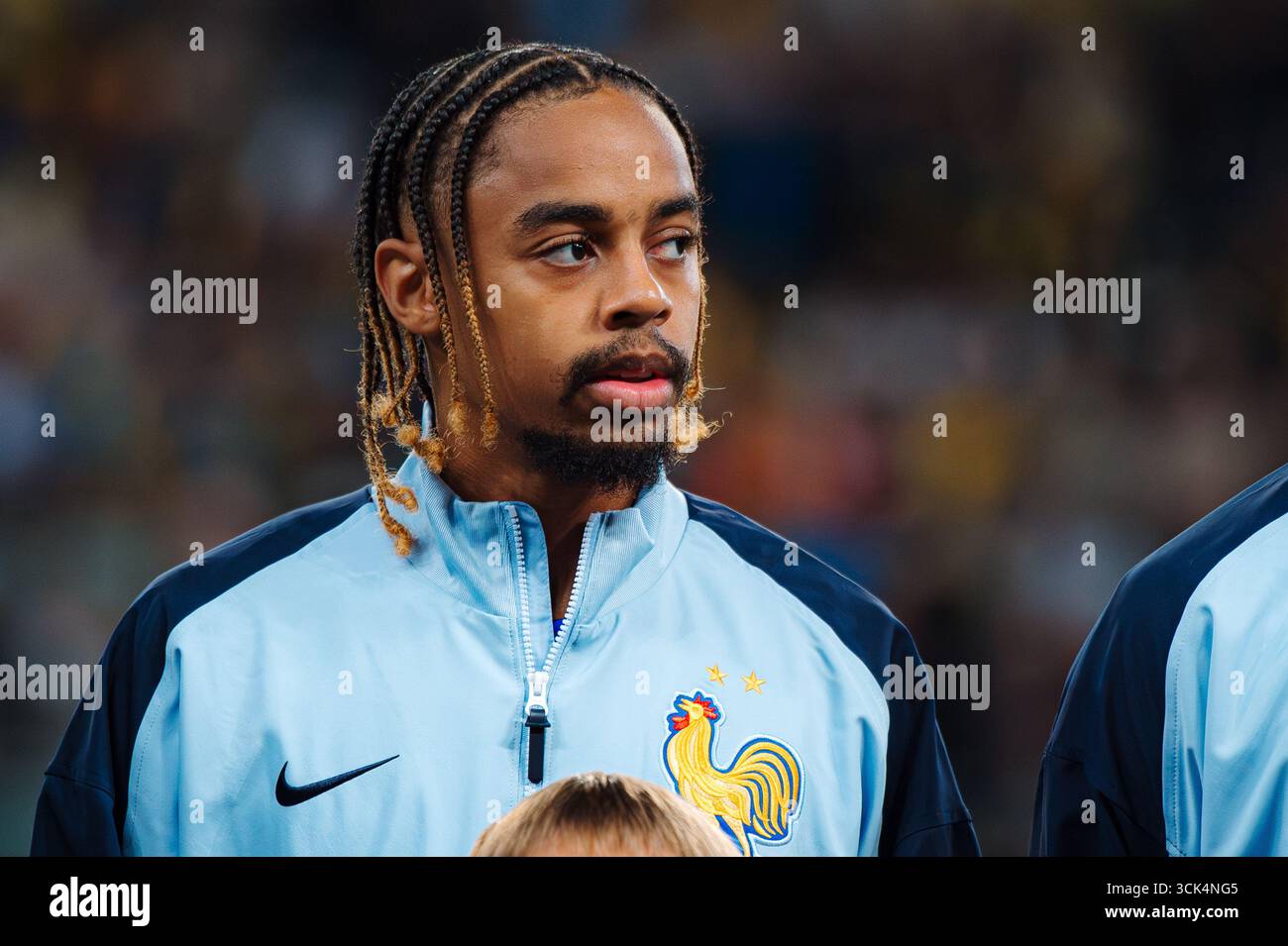 WROCLAW, POLOGNE – 5 SEPTEMBRE 2025 : Football : qualification pour la Coupe du monde de la FIFA 2026 : Ukraine - France. Bradley Barcola (20 ans, France, PSG). Banque D'Images
