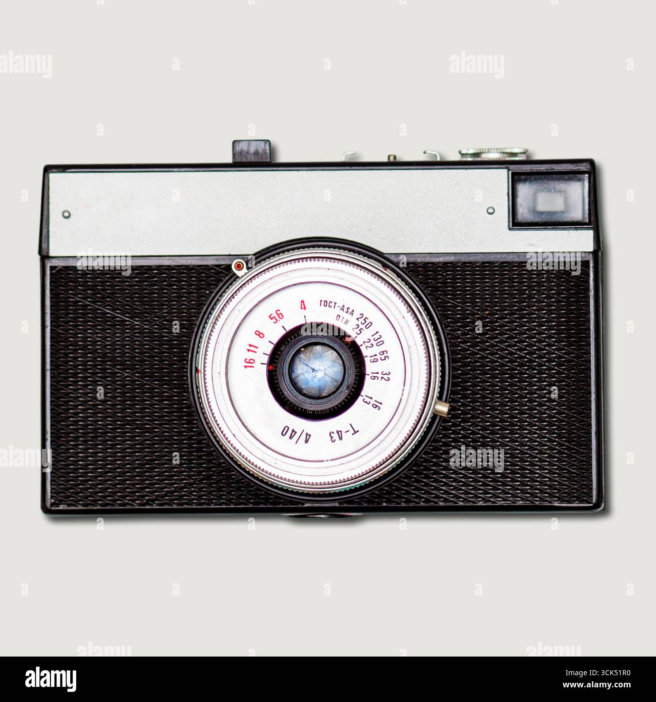 Vieille caméra isolée sur fond Uni , élément peut être utilisé pour le projet de conception. Banque D'Images
