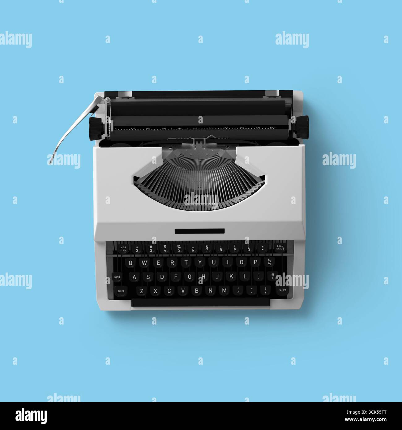 Une machine à écrire vintage présentant un design classique et une fonctionnalité pour l'écriture. Banque D'Images