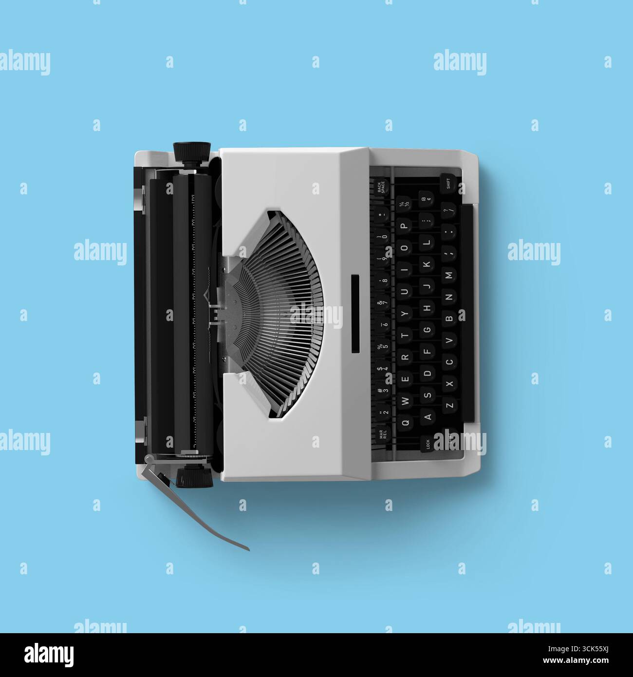 Une machine à écrire vintage présentant un design classique, symbolisant l'écriture et la créativité. Banque D'Images