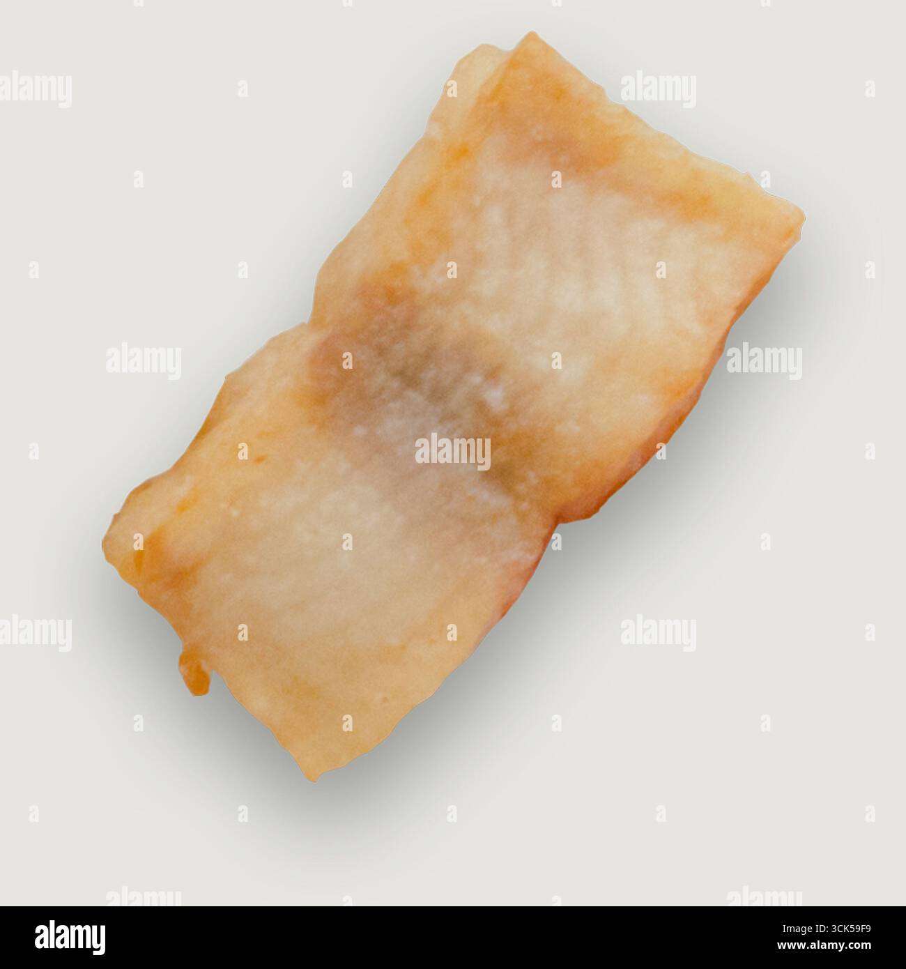 Un morceau de filet de poisson cuit, mettant en valeur sa texture et sa couleur. Banque D'Images