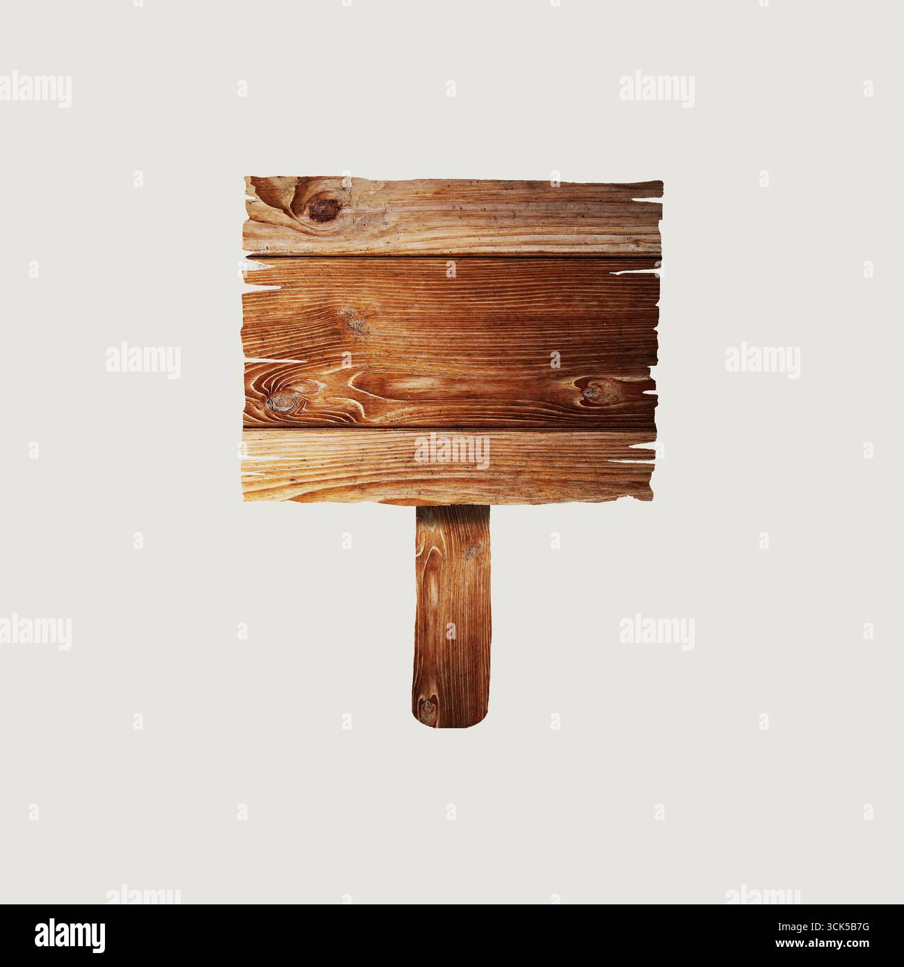 Une enseigne en bois simple avec une finition rustique, adaptée à diverses fins de signalisation. Banque D'Images Une enseigne en bois simple avec une finition rustique, adaptée à diverses fins de signalisation. Banque D'Images