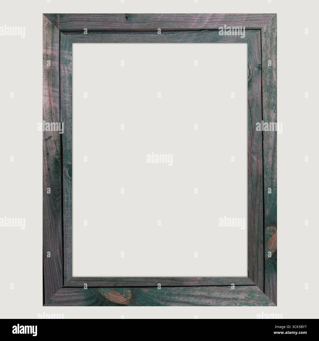 Un simple cadre photo en bois avec un centre transparent, prêt pour une image ou une œuvre d'art à insérer. Banque D'Images Un simple cadre photo en bois avec un centre transparent, prêt pour une image ou une œuvre d'art à insérer. Banque D'Images