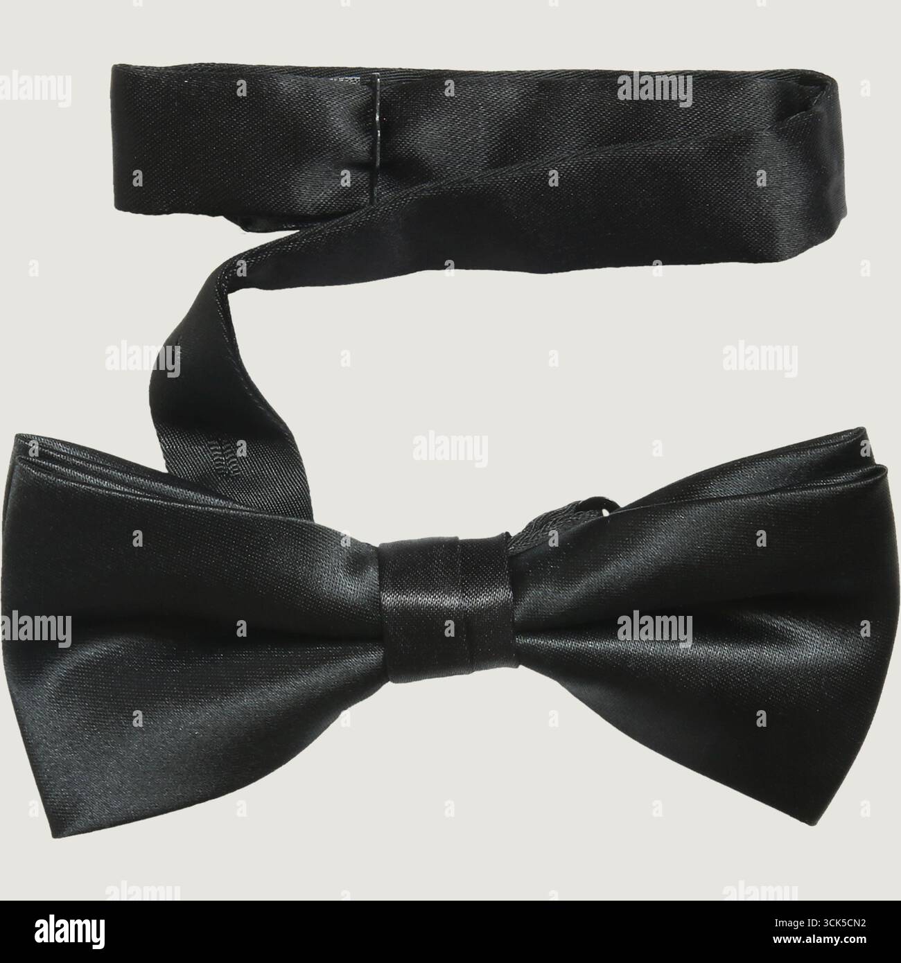Un noeud papillon noir classique, généralement porté pour les occasions et les événements formels. Banque D'Images