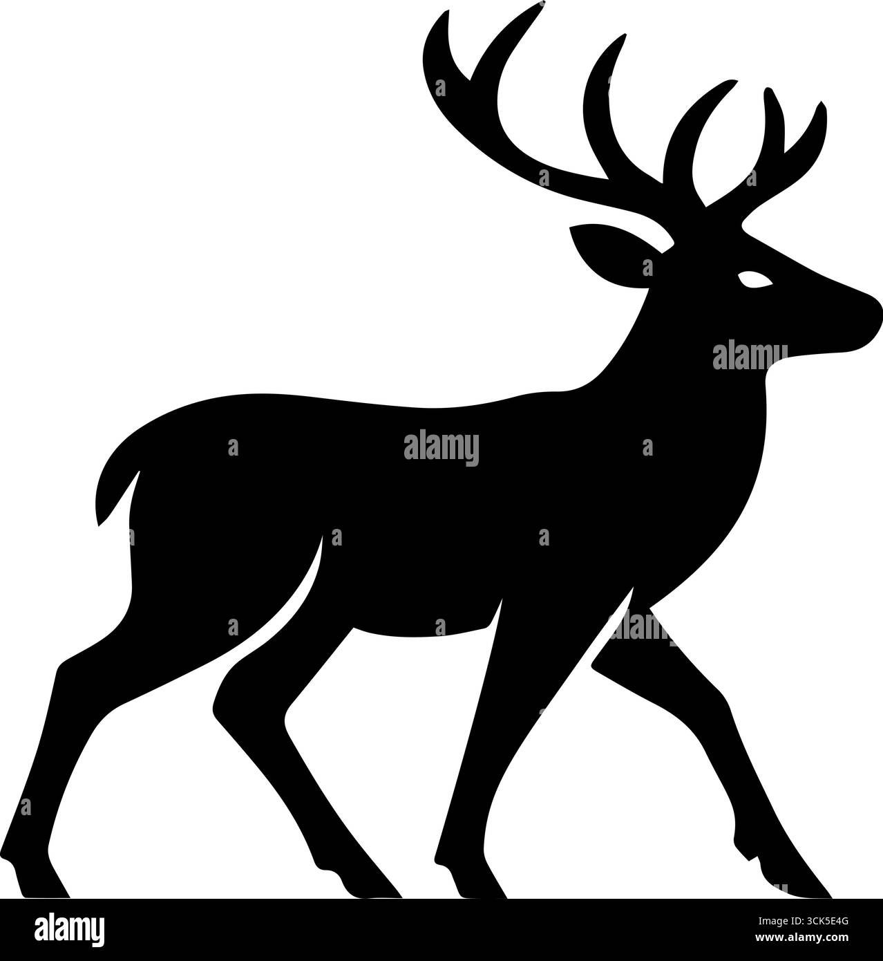 Silhouette noire majestueuse d'une icône de renne debout avec des bois Illustration de Vecteur Silhouette noire majestueuse d'une icône de renne debout avec des bois Illustration de Vecteur