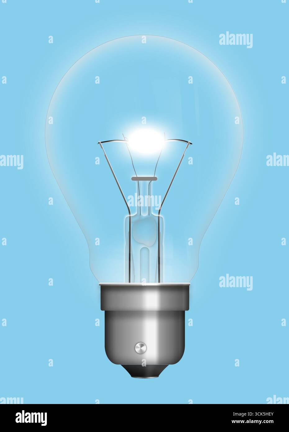 Un design d'ampoule classique, symbolisant l'éclairage et l'électricité. Banque D'Images