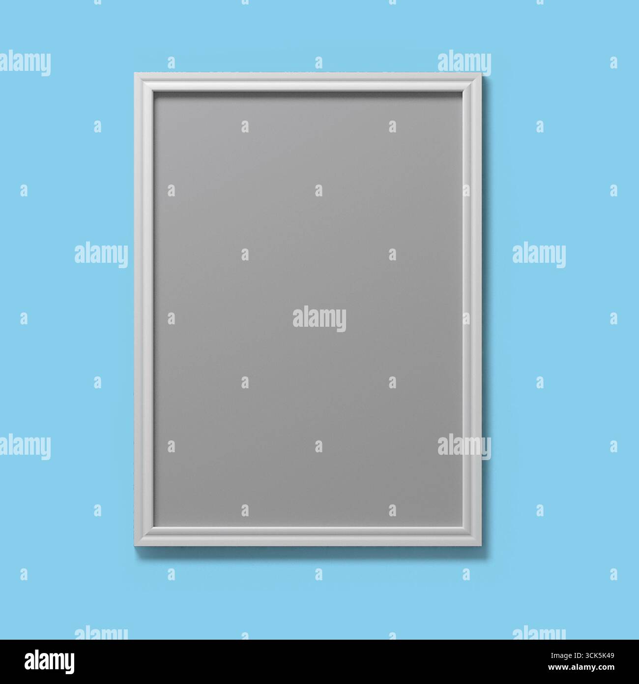 Un cadre gris simple et vide avec un design classique, adapté à l'affichage d'œuvres d'art ou de photographies. Banque D'Images