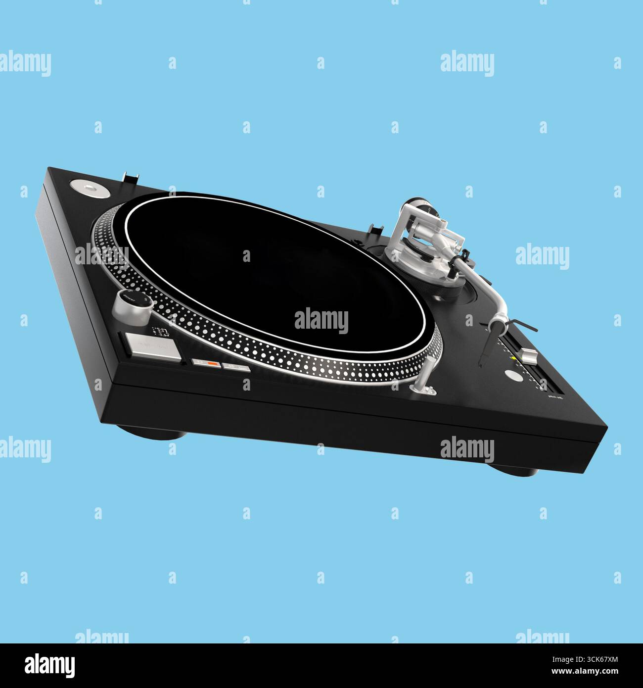 Platine vinyle classique utilisée pour jouer des disques vinyles, souvent associée aux DJ et au mixage musical. Banque D'Images