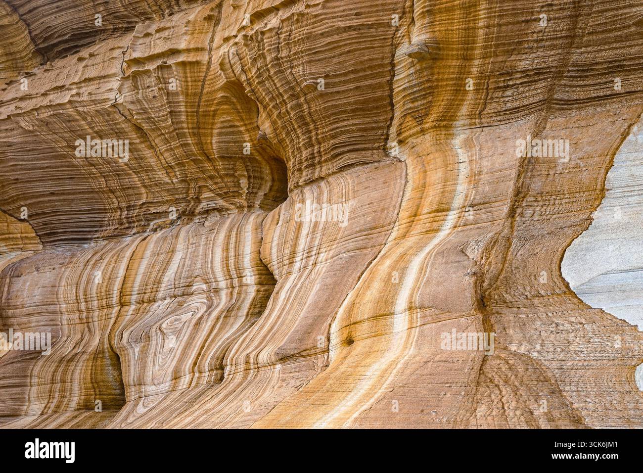 Falaises peintes formations de grès sur Maria Island - Tasmanie Banque D'Images