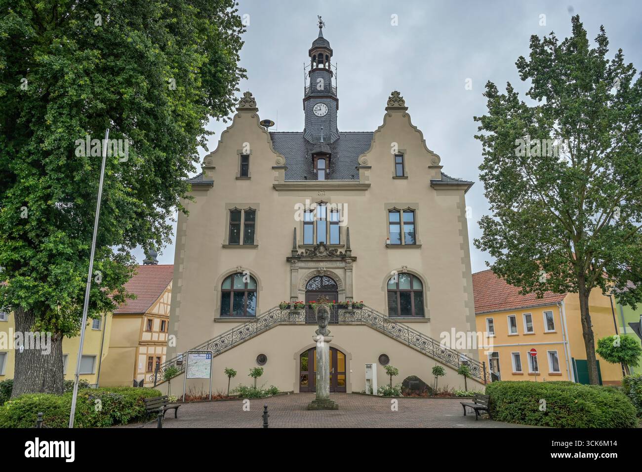 Rathaus, am Markt, Möckern, Landkreis Jerichower Land, Saxe-Anhalt, Deutschland Banque D'Images