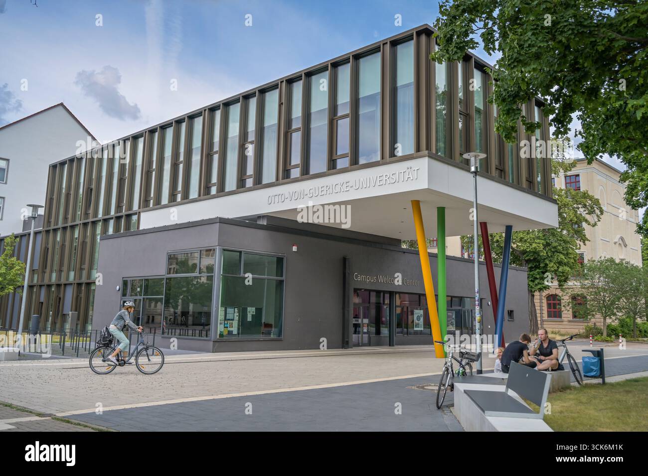 Otto-von-Guericke-Universität, Campus Welcome Center, Universitätsplatz, Gareisstraße, Magdebourg, Saxe-Anhalt, Allemagne Banque D'Images