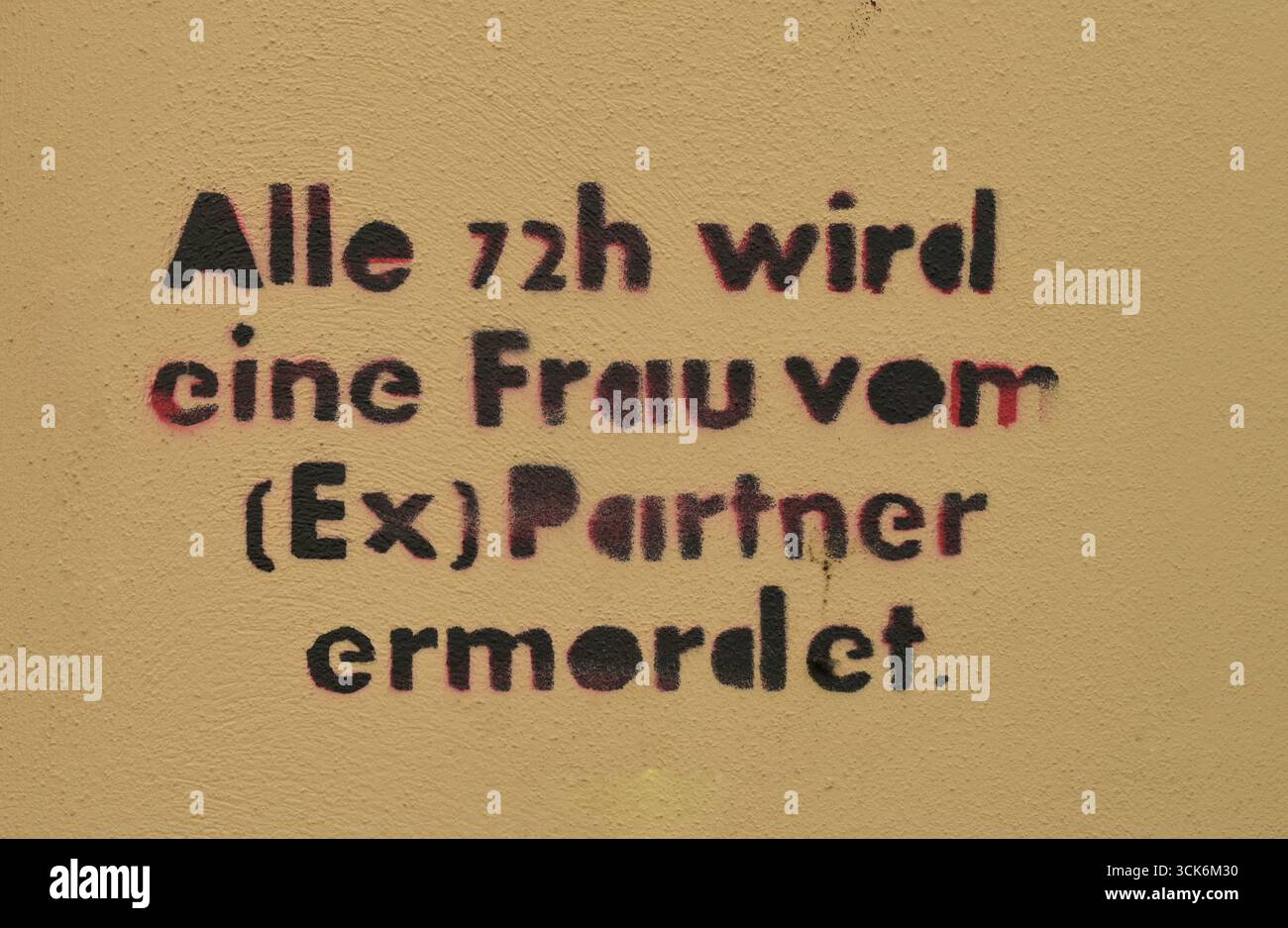 Graffiti, Femizid, mord an Frauen, Stendal, Saxe-Anhalt, Deutschland Banque D'Images