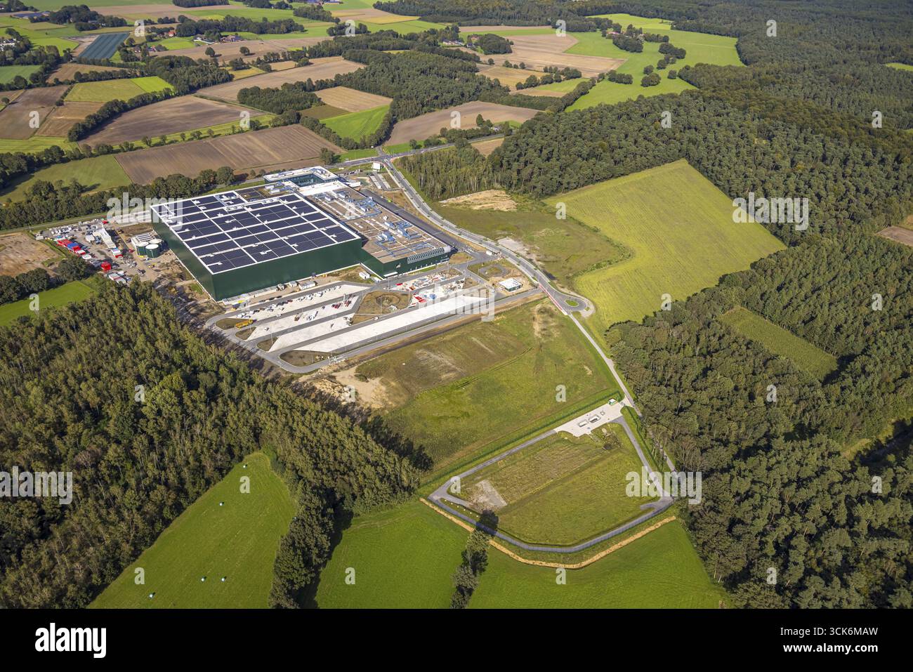 Vue aérienne, parc industriel de grosse Heide, ancienne mine Wulfen mine Wulfen 1/2 de la mine Fuerst Leopold, Barkenberg, Dorsten, Ruhr, North RH Banque D'Images