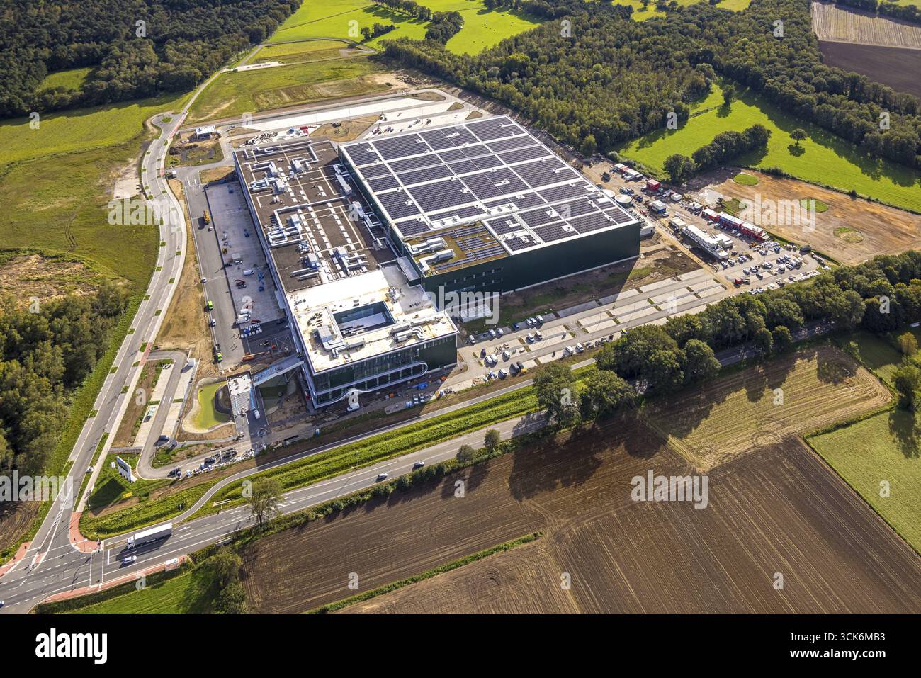 Vue aérienne, parc industriel de grosse Heide, ancienne mine Wulfen mine Wulfen 1/2 de la mine Fuerst Leopold, Barkenberg, Dorsten, Ruhr, North RH Banque D'Images