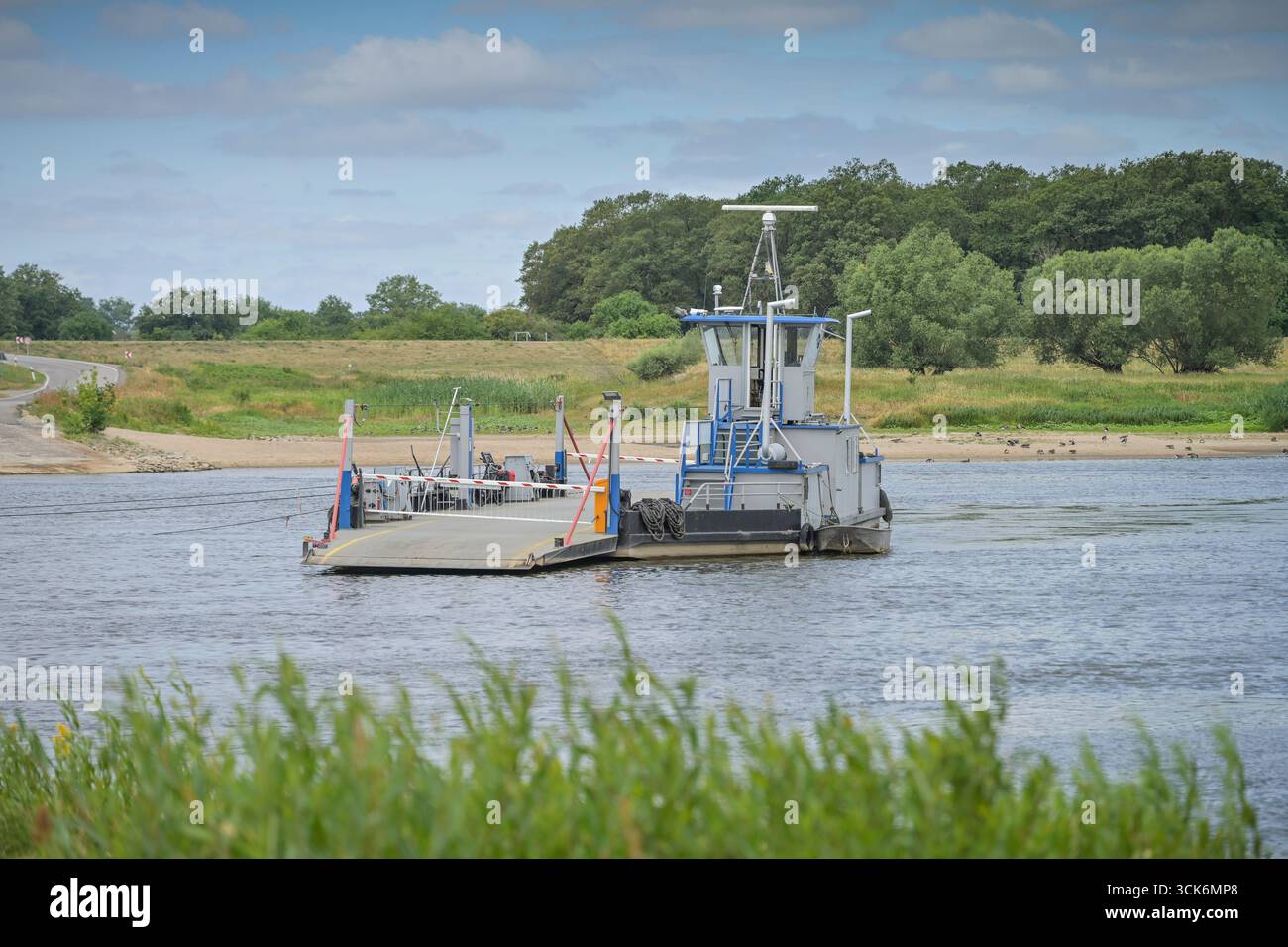 Fähre Werben, Elbe, Saxe-Anhalt, Deutschland Banque D'Images