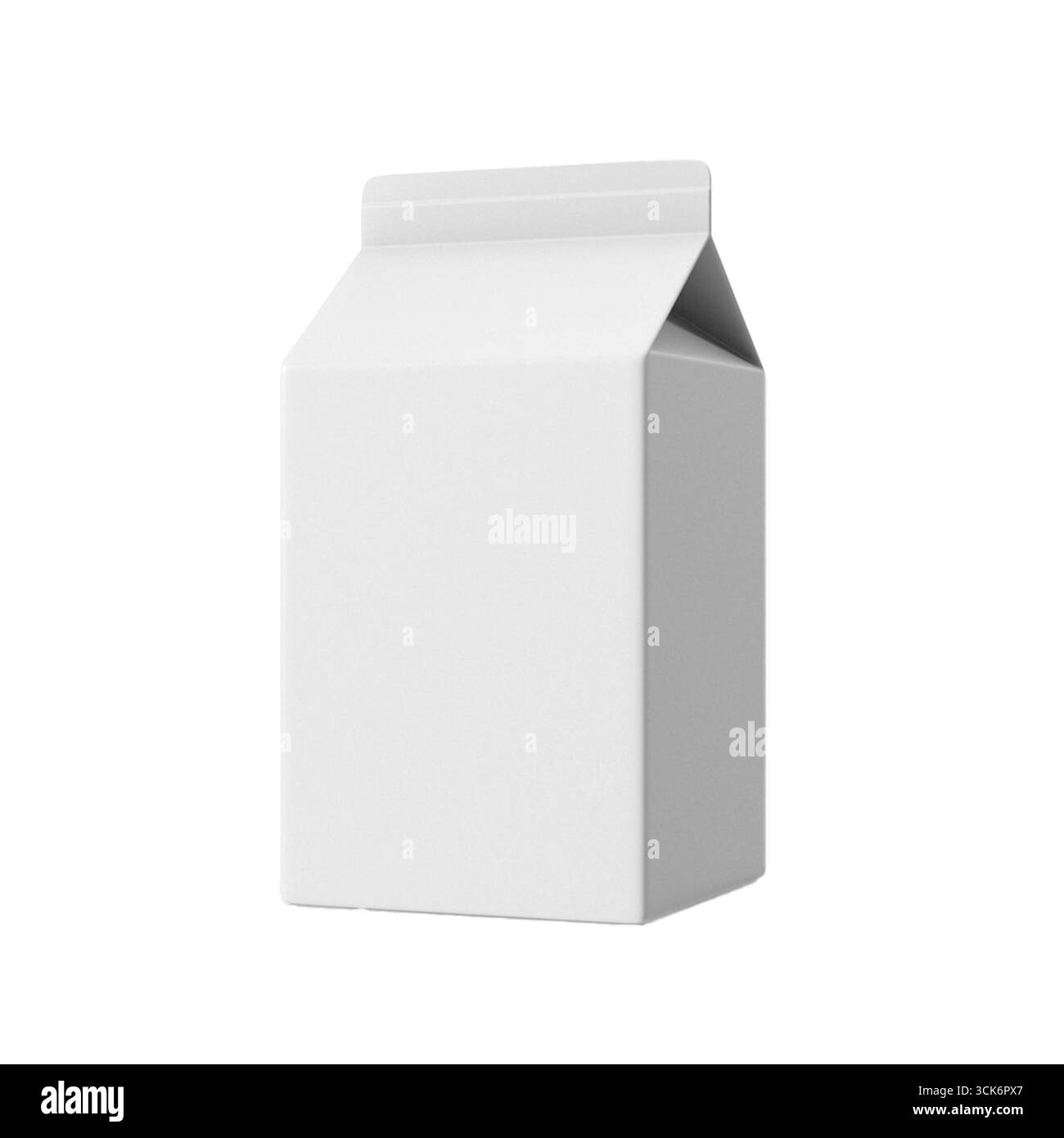 Carton de lait blanc ordinaire, conçu pour emballer des boissons. Banque D'Images