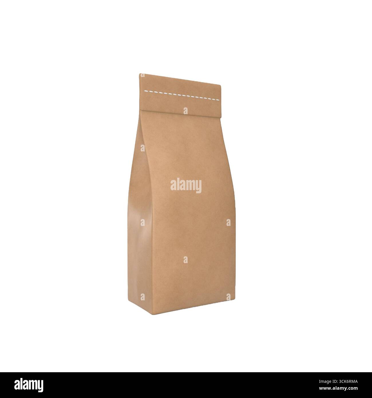 Sac en papier brun ordinaire, généralement utilisé pour emballer des produits alimentaires ou à emporter. Banque D'Images