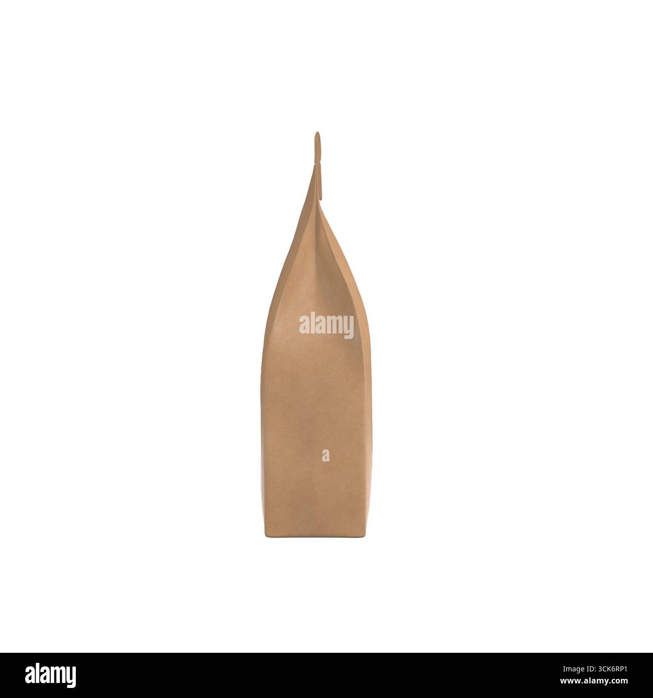 Un sac minimaliste en papier brun avec une forme unique, conçu pour un emballage élégant. Banque D'Images