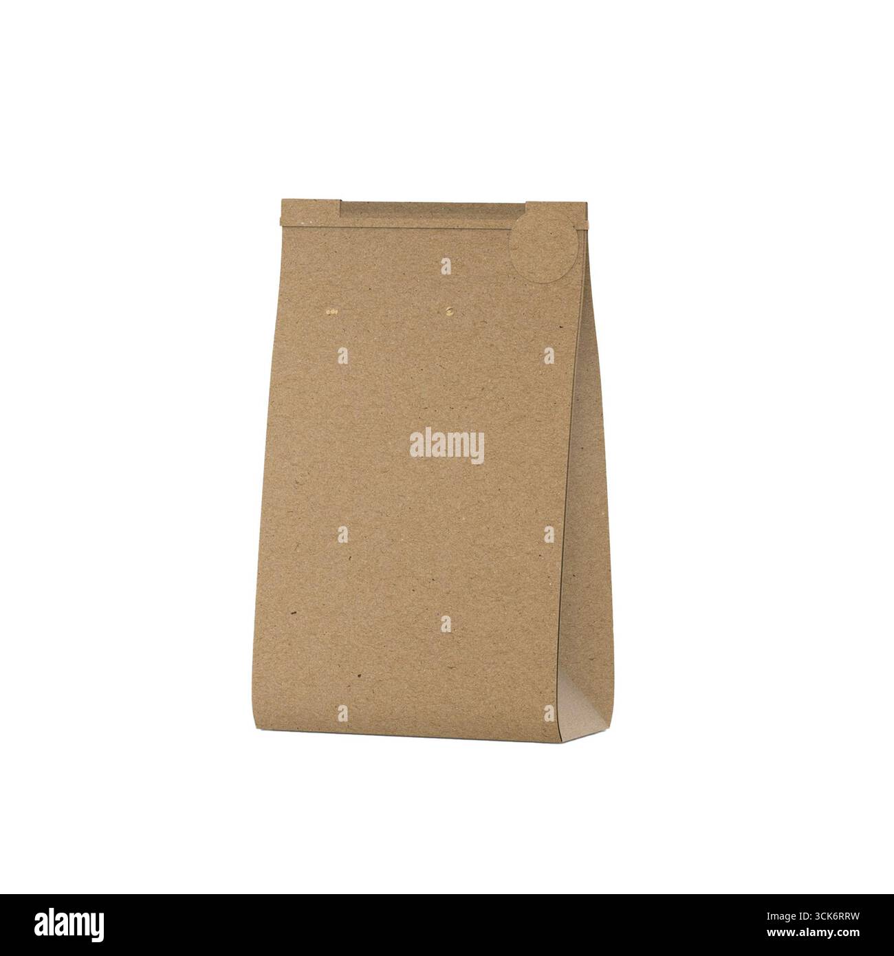 Un sac en papier brun simple, généralement utilisé pour emballer des aliments ou de petits objets. Banque D'Images