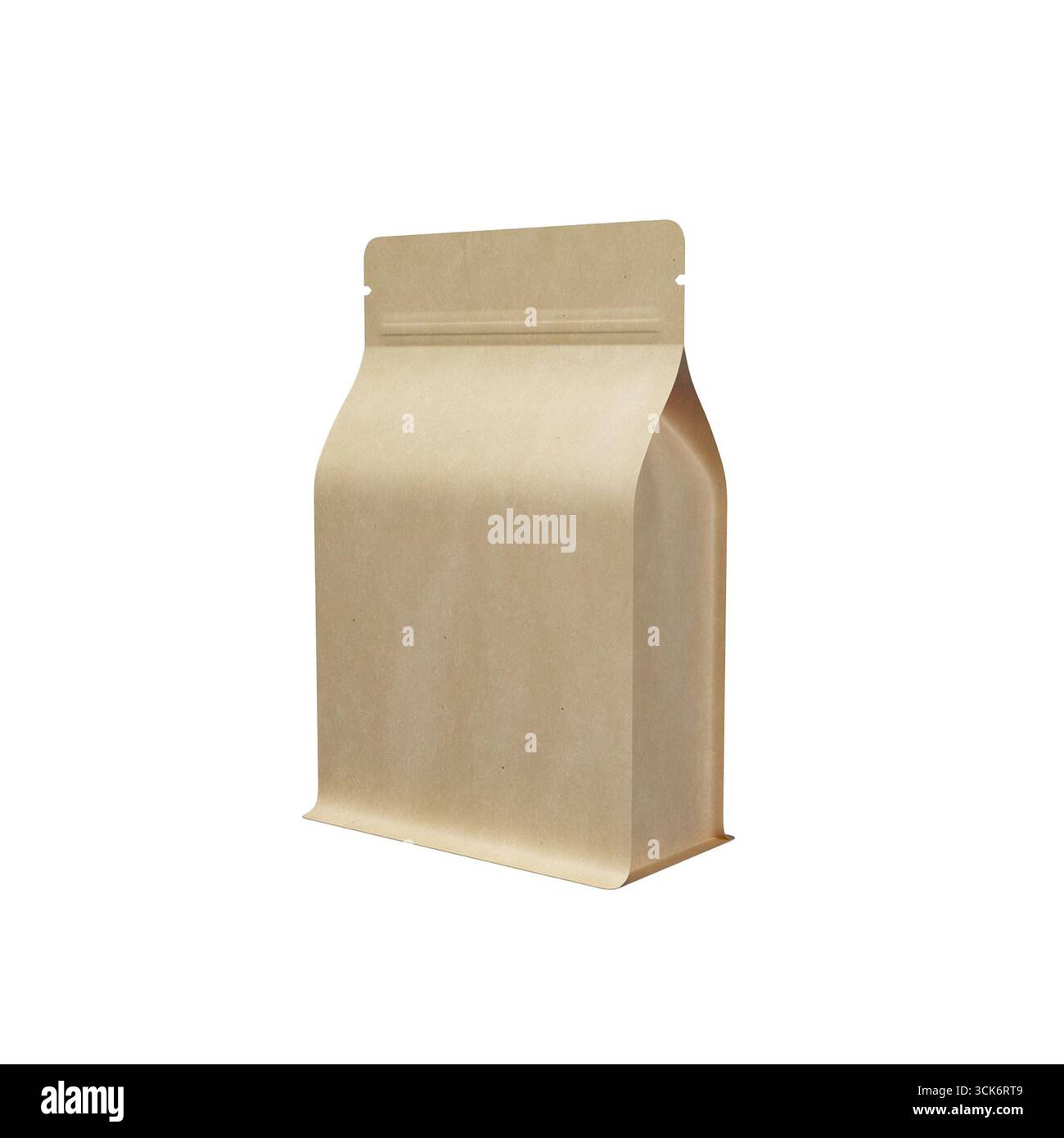 Un sac en papier brun simple et non marqué conçu pour emballer des aliments ou des articles à emporter. Banque D'Images