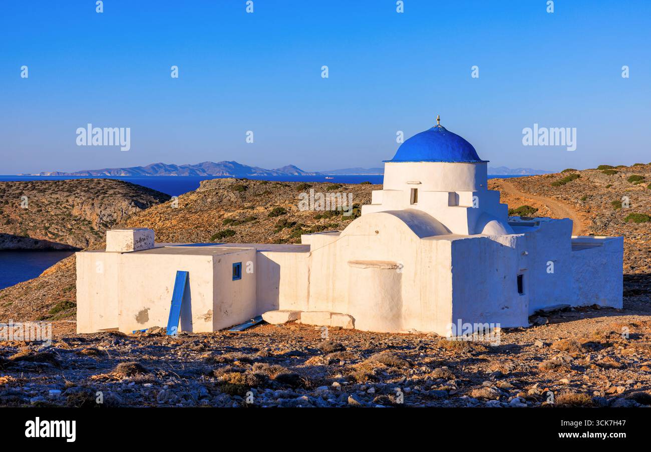 Monastère d'Agios Georgios, Sifnos, Cyclades, Grèce Banque D'Images