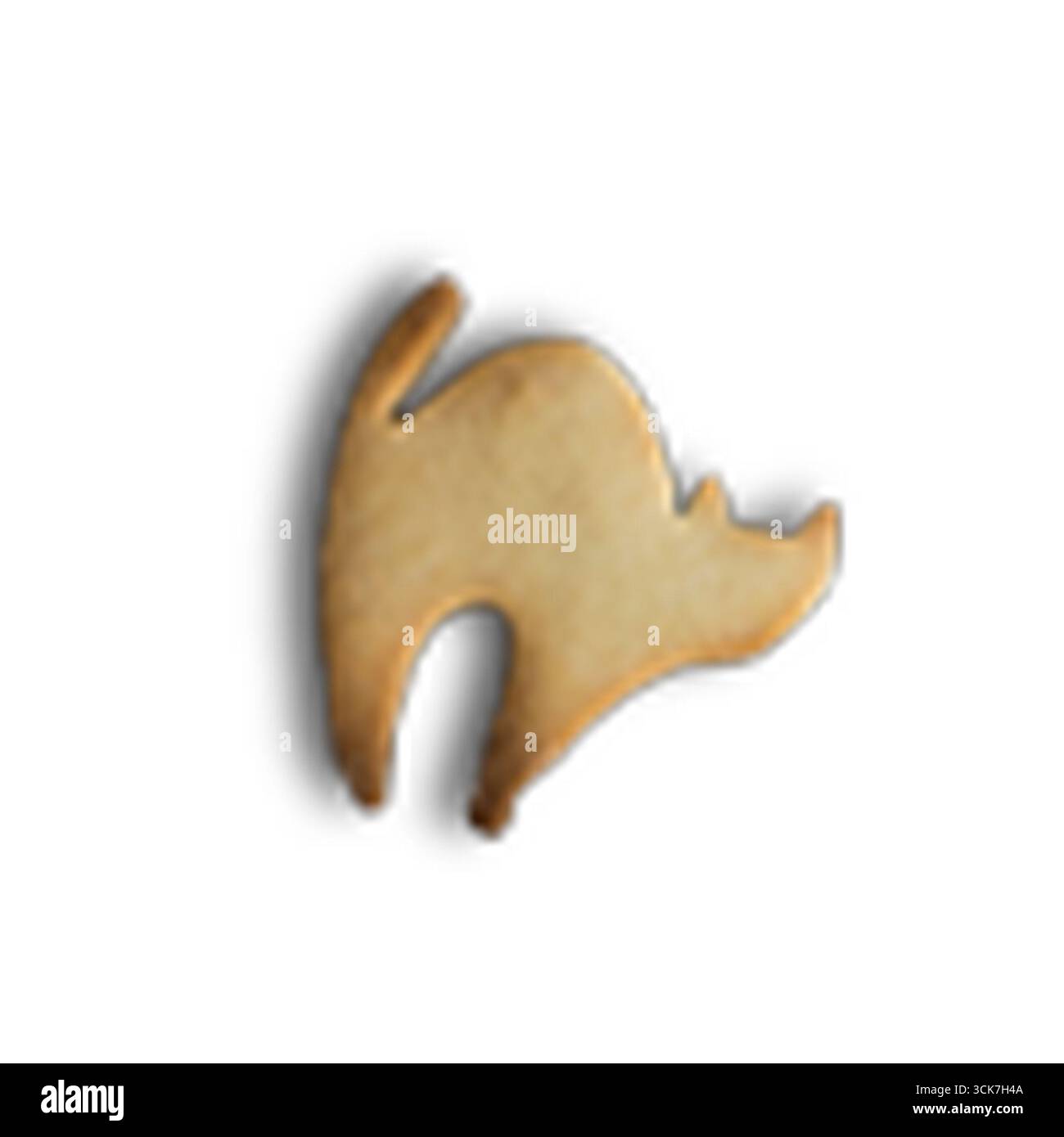 Un biscuit fantaisiste en forme de chat, présentant un design ludique pour les amateurs de pâtisserie. Banque D'Images