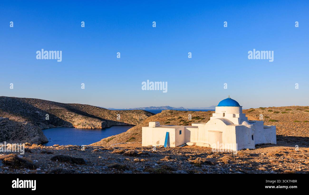 Monastère d'Agios Georgios, Sifnos, Cyclades, Grèce Banque D'Images