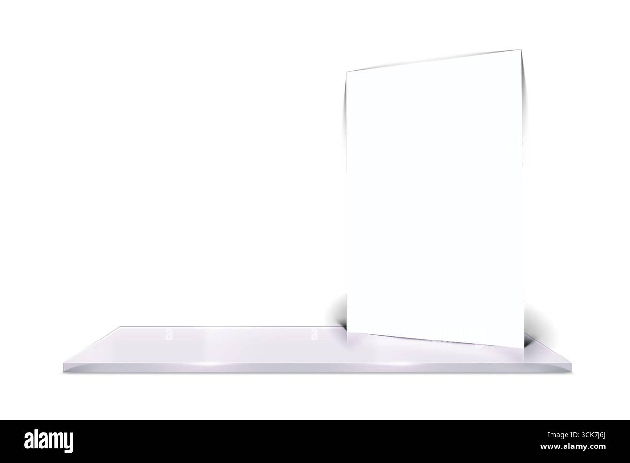 Présentoir minimaliste avec panneau vierge pour présenter des produits ou des informations. Banque D'Images