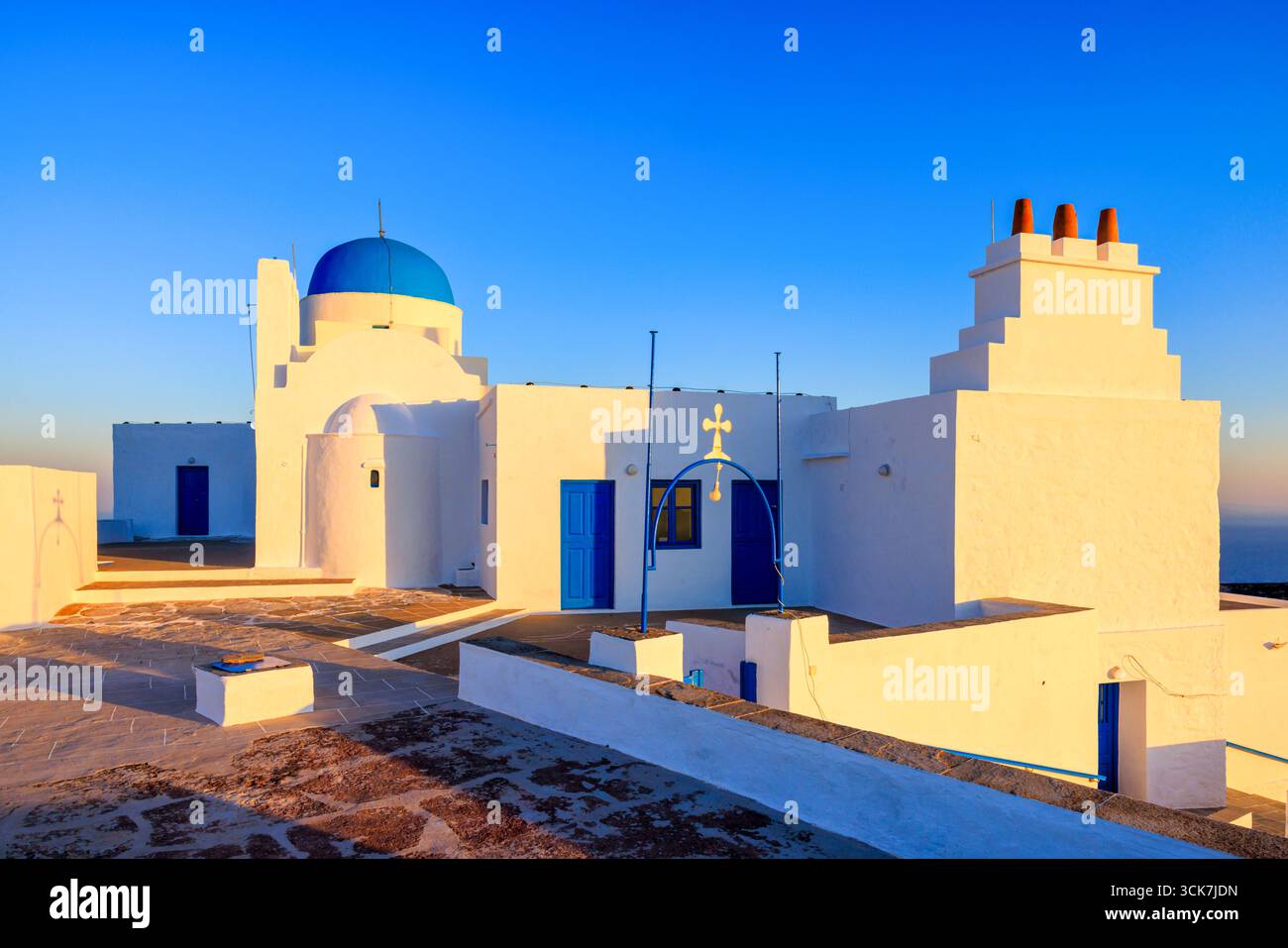 L'église d'Agios Symeon, Sifnos, Grèce Banque D'Images