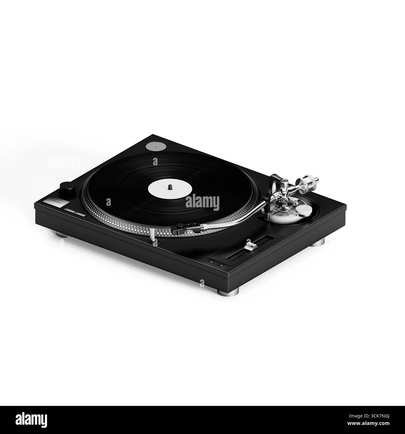 Une platine vinyle classique avec un disque vinyle, conçue pour jouer de la musique et profiter d'expériences audio. Banque D'Images