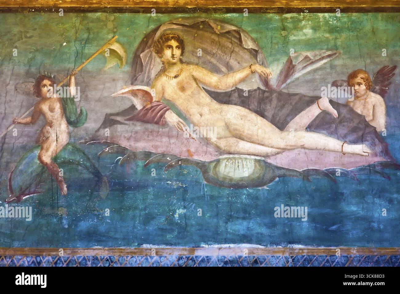 L'ancienne fresque romaine Vénus à Pompéi, Italie Banque D'Images