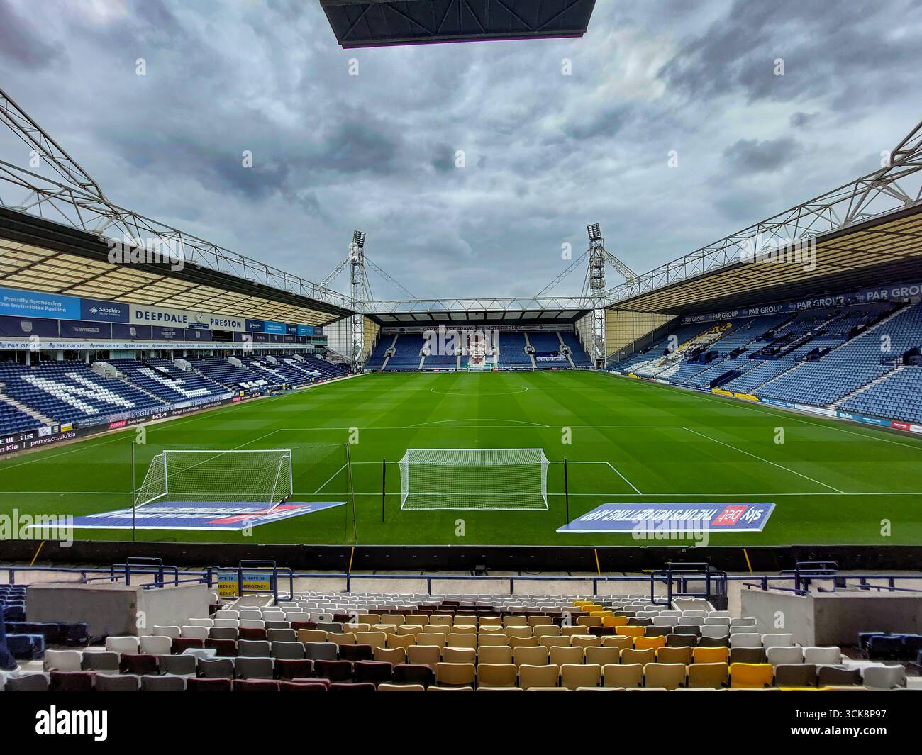 Le stade Deepdale est le stade de Preston North End football Club Banque D'Images