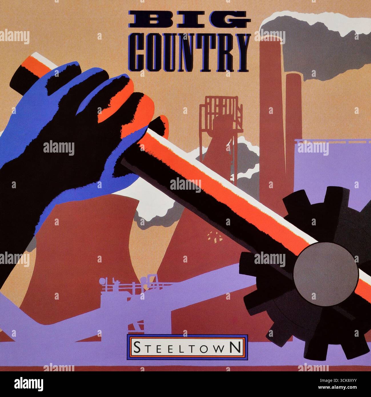 Big Country - Steeltown - couverture de l'album vinyle -1984 Banque D'Images