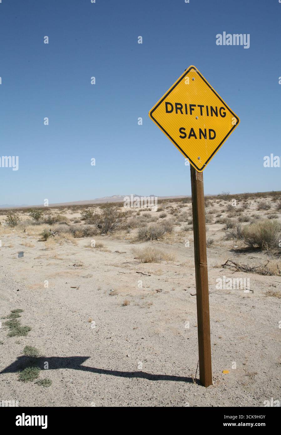 Signe de sable dérivant Banque D'Images